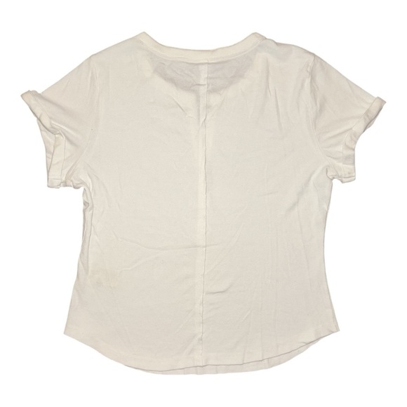 Anthropologie PILCRO The Andie Ribbed Henley Top Sz XL White Casual Basics - Picture 6 of 9